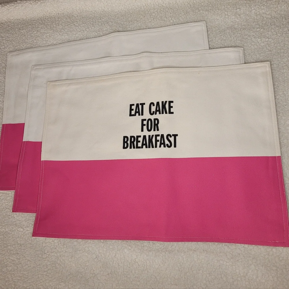 Kate Spade Placemats - Eat Cake for Breakfast - Set of 3